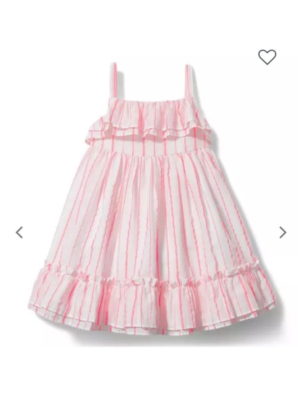 Janie and Jack Baby Neon Pink Striped Dress 0-3 Months